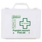 Coffret de secours multi-activités en polypro blanc 4 à 8 personnes asep p 28 esculape