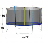 Trampoline avec filet de sécurité 427 cm J-JOU079