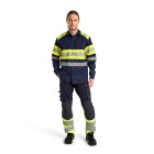 Chemise multinormes Marine/Jaune-Fluo 32291517 - Taille au choix