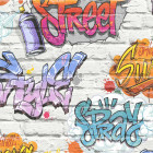 Papier peint graffiti multicolore l179-05
