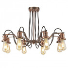 Plafonnier olivia, cuivre, 8 ampoules