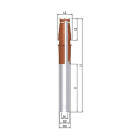 Terminal condensation vertical, pps/galva ø80-125 brun