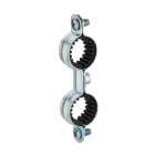 Collier de fixation isophonique double en acier zingué pour tube NOYON & THIEBAULT - Ø 16 mm Pas de vis m7x150 Sachet 5 pces - 7116-S5