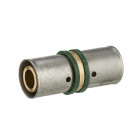 Jonction égale à sertir profil TH pour tube PER NOYON & THIEBAULT - Ø 12 mm Bague à sertir en inox  - 3787-12L1