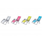O'colors - fauteuil relax multi positions bleu - structure pliable