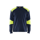 T-shirt manches longues ignifuge retardant flamme Marine/Jaune-Fluo 34571761 - Taille au choix
