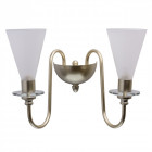 Applique murale dorée elegance 2 ampoules 26 cm