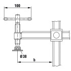 Serre-joint pour table de soudure avec poignée en t 300/175 mm twv28-30-17k bessey