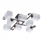 Plafonnier marron megapolis 8 ampoules 18 cm