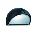 Applique 22 cm outdoor & porch, en fonte d'aluminium noire et verre givré