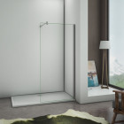 Paroi de douche 50x200cm en 8mm verre anticalcaire et une barre de douche carré 90cm