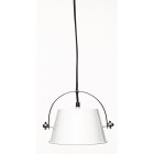 Grande suspension indus en métal blanc