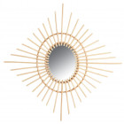 Miroir losange en rotin