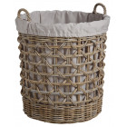 Panier à linge en poelet gris (lot de 2)