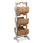 Meuble de rangement en bois et jacinthe