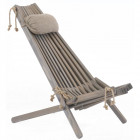 Chilienne en bois ecochair (coussin offert) pin gris