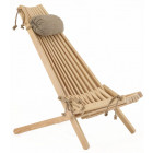 Chilienne en bois ecochair (coussin offert) mélèze