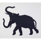 Ombre murale silhouette articulée eléphant eléphant