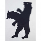 Ombre murale silhouette articulée ours ours