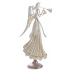Statuette ange en métal doré et paillettes