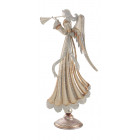 Statuette ange en métal doré et paillettes Statuette ange en métal doré et paillettes