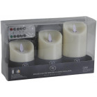 Coffret 3 bougies leds parfumées avec télécommande vanille