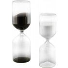 Duo de sablier design noir et blanc en verre