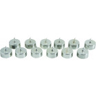 12 bougies argent leds