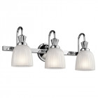 Applique cora, chrome poli, verre, 3 led