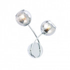 Applique aerith, chrome et verre, 2 ampoules