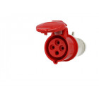 Prise femelle cee triphasée, 4 x 32a, pour prolongateur