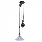 Suspension noire megapolis 1 ampoule 182 cm