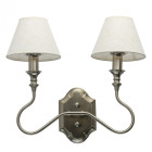 Applique murale grise neoclassic 2 ampoules 20 cm