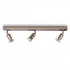 Barre 3 ampoules runner, acier brossé