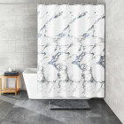 Rideau de douche marble 180x200 cm blanc et gris