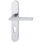 Ensemble sur plaques stockholm aspect inox Clé I pour ép. 48 à 57mm HOPPE 1140/300M