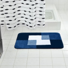 Tapis de salle de bains coins 60 x 90 cm bleu 7103303