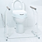 Barre d'appui mobile pour toilettes blanc 100 kg a0110101