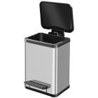 Hailo poubelle à pédale oko uno plus taille m 17 l acier inox 0619-200