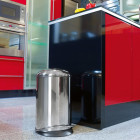 Hailo poubelle à pédale topdesign taille m 13 l acier inox 0514-240
