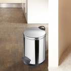 Hailo poubelle à pédale t2 taille m 11 l acier inoxydable 0513-039