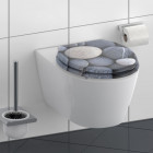 Siège de toilette avec fermeture en douceur grey stone