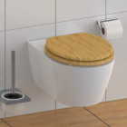 Siège de toilette avec fermeture en douceur natural bamboo