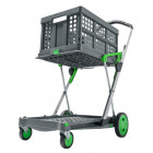 Chariot pliant Clax® équipé d'une caisse pliable 60 kg - 805010691