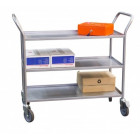 Desserte de bureau 3 plateaux tôle 200 kg
