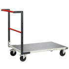 Chariot FLAT-PACK™ dossier fixe 1000 x 600 mm plateau tôle roues CC 250 kg - 804722310