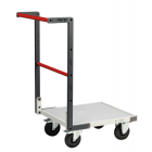 Chariot monté FLAT-PACK™ dossier fixe 550 x 500 mm plateau mélaminé roues CC 250 kg - 806720110