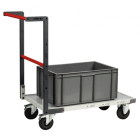 Chariot monté FLATPACK™ dossier fixe 850 x 500 mm plateau mélaminé roues CC 250 kg - 806721110