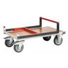 Chariot monté FLATPACK™ dossier repliable 850 x 500 mm plateau médium roues TPE 400 kg - 806721241