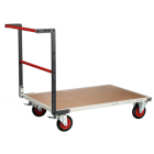 Chariot monté FLATPACK™ dossier fixe 1200 x 800 mm plateau médium roues CC 400 kg - 806723230